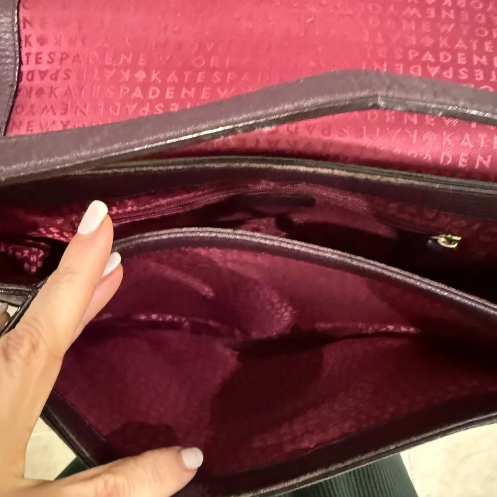 Kate Spade Plum Leather Satchel
